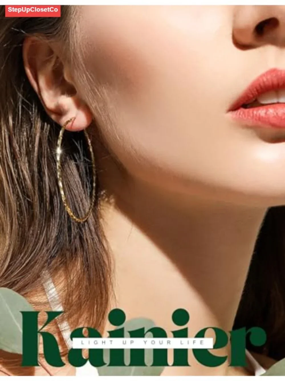 Gold Hoop Earrings for Women with Zircon Stones 60mm – Hypoallergenic 925